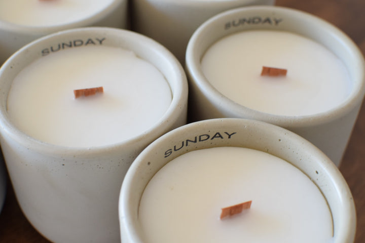 Concrete Wooden Wick Candles - Soja Brooklyn -Brooklyn Candles